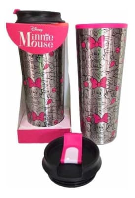 Mug Metálico Minnie Mouse Rosa Mug Metálico Minnie Mouse Rosa