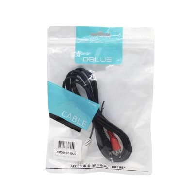 Cable 3.5 mm a 2 RCA Dblue
