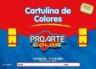Sobre Cartulina de colores Proarte Sobre Cartulina de colores Proarte
