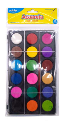 Acuarela Pointer x 18 Colores