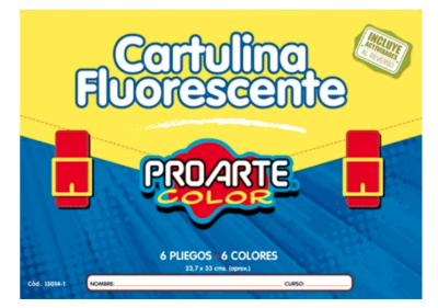 Sobre Cartulina Fluorescente Proarte Sobre Cartulina Fluorescente Proarte