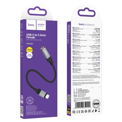 Adaptador de audio HOCO UPA32C USB-C a 3.5 mm