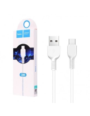 Cable Tipo C Hoco Blanco 3 metros Cable Tipo C Hoco Blanco 3 metros