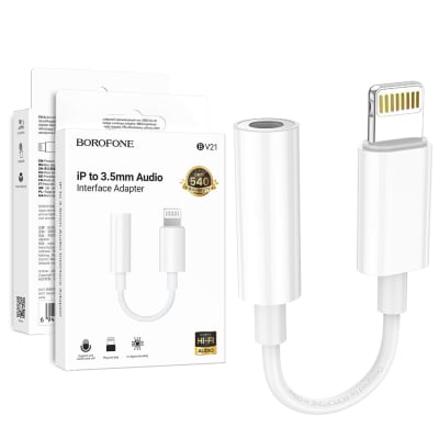 Adaptador Jack Audio 3.5mm Lightning BOROFONE1