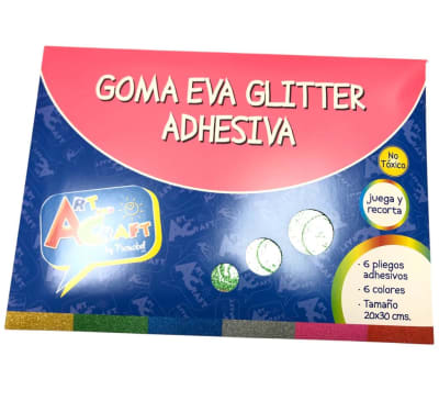 Sobre Goma Eva Glitter Adhesiva Art & Craft
