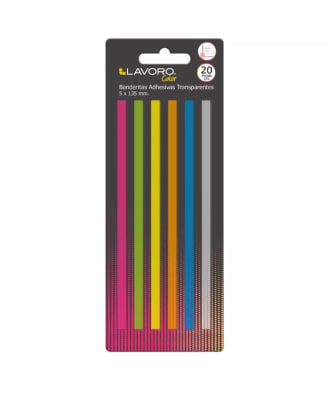 Banderitas Adhesivas Transparente 5x135mm. 20 hjs. Lavoro1