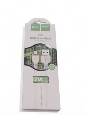 Cable hoco X20 micro usb 2M blanco