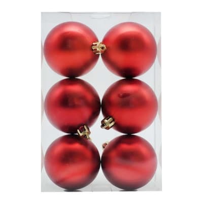 Esferas Rojas Navidad 12 unid.