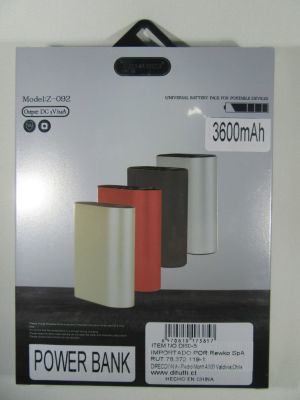 Batería portatil Techfuerza 3600 mah Batería portatil Techfuerza 3600 mah