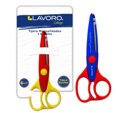 Tijera Escolar Punta Roma Zig Zag Lavoro