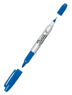 Lapiz Sharpie Doble punta Azul1