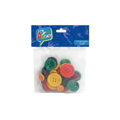 Botones Madera Colores 30 Unidades Art and Craft