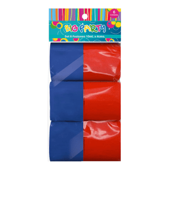 Set 6 Festones 10 mts x 4 cms Big Party1