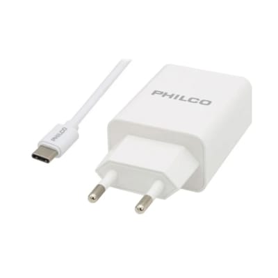 Cargador USB Inteligente Con Cable Tipo C Philco