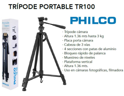 Tripode Profesional Philco TR100 Tripode Profesional Philco TR100