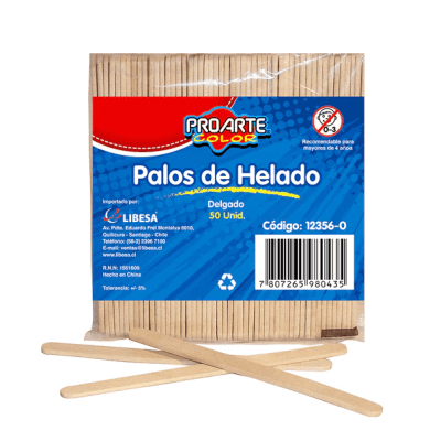 Palos de Helado Natural Proarte