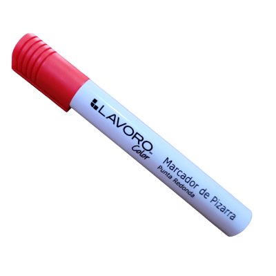 Marcador Pizarra Rojo Punta Redonda Lavoro1