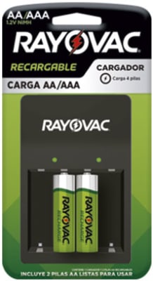 Cargador Pilas Rayovac + 2AA Cargador Pilas Rayovac + 2AA