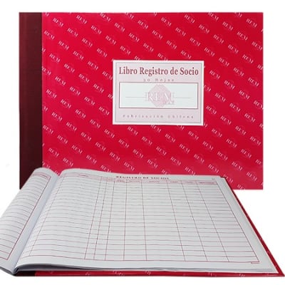 Libro Registro de Socios 50 Hjs