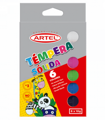 Tempera Solida 6 Colores Artel
