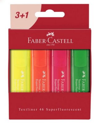Marcadores 4 pcs Faber - Castell Marcadores 4 pcs Faber - Castell
