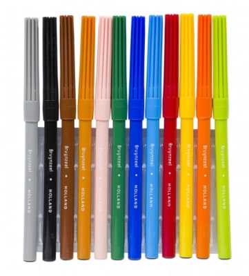 Set marcadores 12 colores felt tips Bruynzeel Set marcadores 12 colores felt tips Bruynzeel