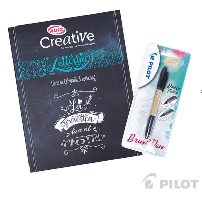 Libro Lettering+Brush Pen Doble Punta Libro Lettering+Brush Pen Doble Punta