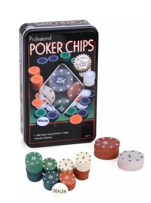 Set Poker chips caja metalica Set Poker chips caja metalica