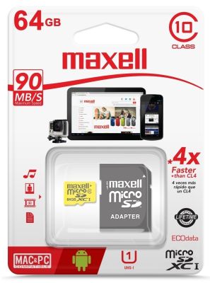 TARJETA SD 64 GB MAXELL CLASE 10 TARJETA SD 64 GB MAXELL CLASE 10