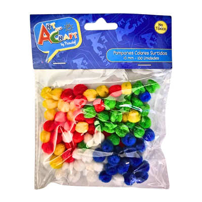 Pompones colores surtidos 10mm Art And Craft