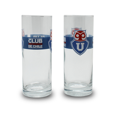 SET 2 VASOS UNIVERSIDAD DE CHILE SET 2 VASOS UNIVERSIDAD DE CHILE