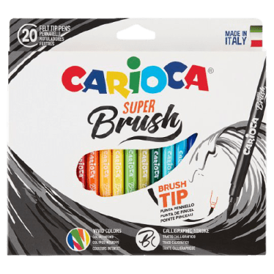 Set Lapices punta pincel x20 Carioca