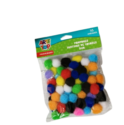 Pompones Colores Surtidos 2cm ARTE TOP1