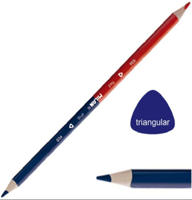 Lápiz Bicolor azul y rojo Milan1