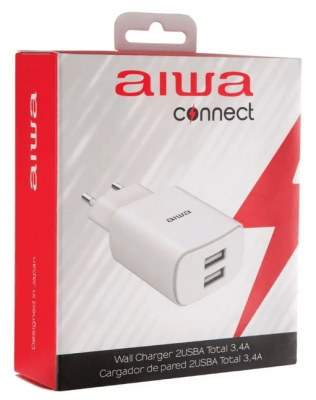 Adaptador Cargador Pared Aiwa 3.4A Adaptador Cargador Pared Aiwa 3.4A