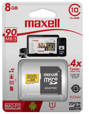 Tarjeta SD 8 GB Clase 10 Maxell