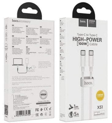 Cable Tipo C a Tipo C Hoco Cable Tipo C a Tipo C Hoco