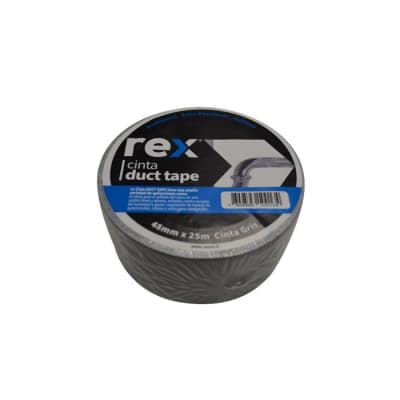 Cinta multiuso Duct Tape 48mm x 10 mts Rex Negra1