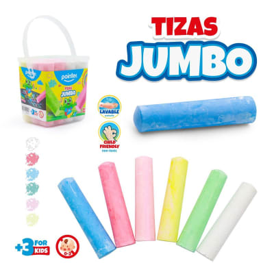 Tiza jumbo 12 unidades Pointer