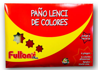 Sobre Paño lenci de colores Fultons