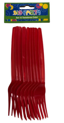 Tenedor plástico x10