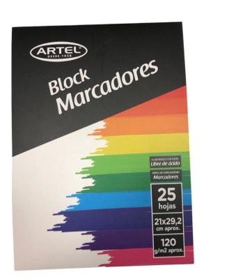 Block Marcadores 25 Hojas ARTEL