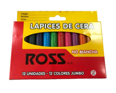 Lápices de Cera 12 colores ROSS1