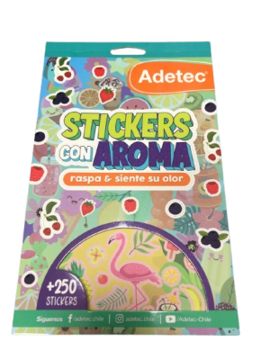Block Stickers Adetec con aroma