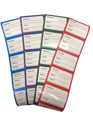 Stickers para nombres 10 uni.