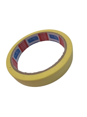 Papel engomado masking tape 18 mm Hu-li Amarillo1