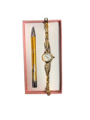 Reloj Brillante y Lapiz