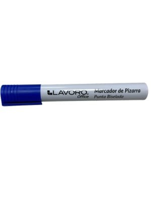 Marcador Pizarra Punta Biselada Azul Lavoro
