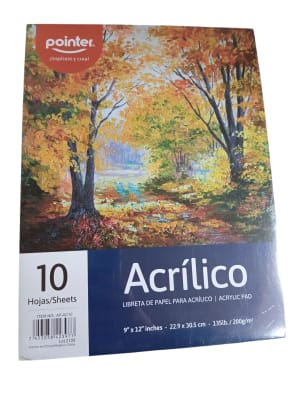 Block Acrílico 10 hojas Pointer1