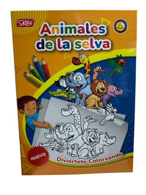Libro para colorear animales de la selva/ granja SKOLE